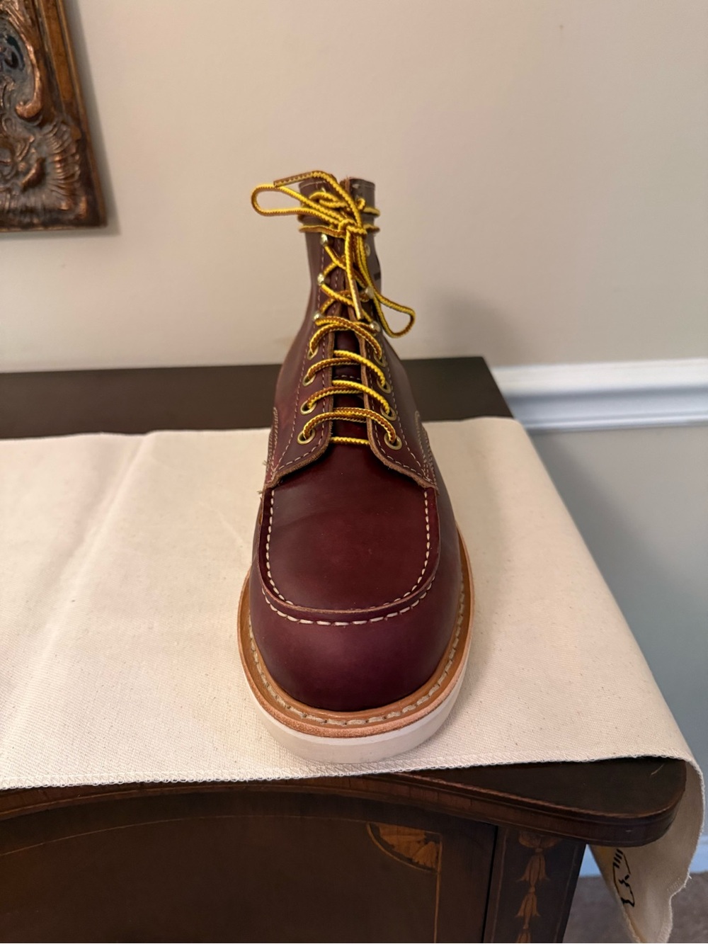White’s Perry Select 6” Burgundy Leather Moc Toe Boots - Picture 3 of 11